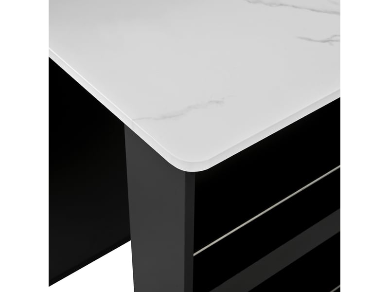  Table extensible 2 à 4 personnes avec led, rangement et roulettes pour cuisine 128×71×92 cm noire  - Conforama D