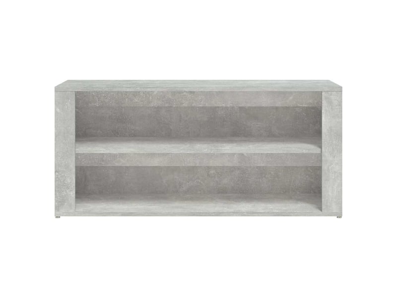  Meuble à chaussures, étagère à chaussures gris béton 100x35x45 cm bois d'ingénierie  - Conforama E