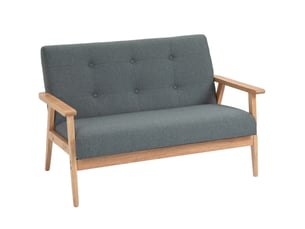 Canapé droit fixe <strong>FLORAGRACE</strong> <strong></strong> 2 places Tissu gris