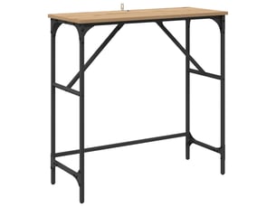 Table de chevet - table console chêne artisanal 75 x 32 x 75 cm bois d'ingénierie