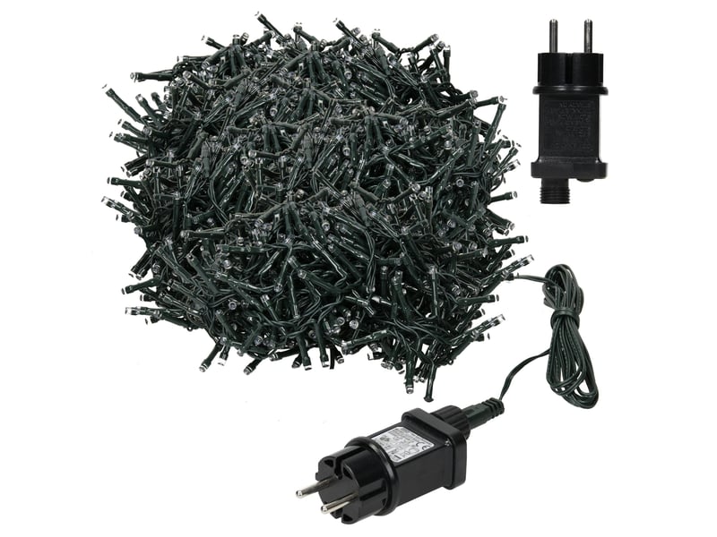  Ecd germany guirlande lumineuse en grappe 20m 1000 leds blanc chaud, décoration de noël cluster pour intérieur et extérieur, avec minuterie, ip44, éclairage pour sapin jardin balcon terrasse ECD Germany GmbH - Conforama B