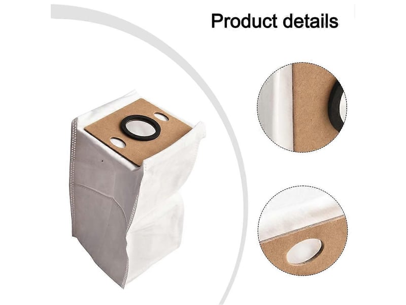 5pcs dust bag for ilife replacement dust bags for v9 pro self emptying robot vacuum cleaner spare parts - Conforama D