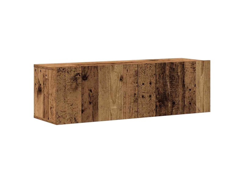  Ensemble de meuble tv - banc tv - meuble de rangement mural 4 pcs vieux bois bois d'ingénierie  - Conforama D