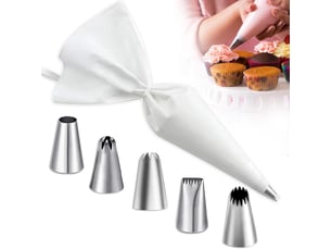 6 kit poche a douille reutilisable,kit de pâtisserie pour la décoration de gâteaux,poches à douille et douilles,poches à douille professionnelles,pour