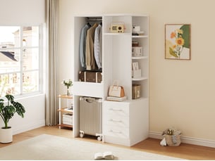 Armoire 4 tiroir(s) <strong>LEYTN</strong> <strong></strong> coloris blanc largeur 70 cm