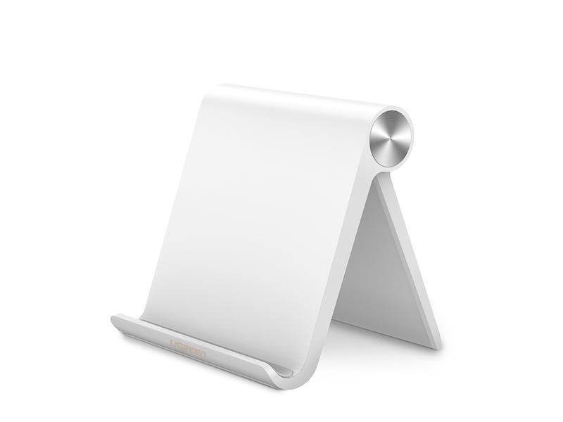 Support tablette réglable bureau pose tablette téléphone blanc - Conforama A
