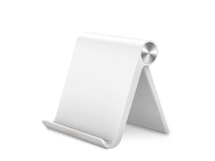 Support tablette réglable bureau pose tablette téléphone blanc