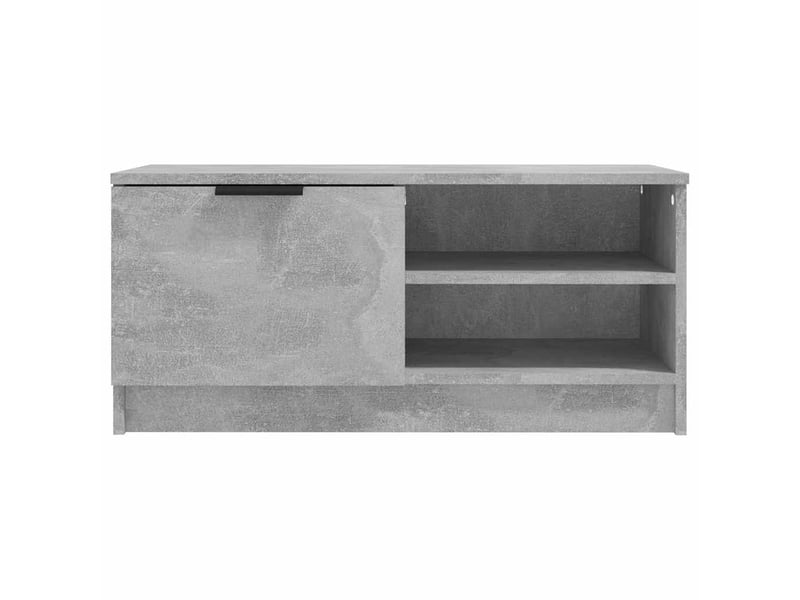  Lot de 2 meuble tv bas salon gris béton 80x35x36,5 cm bois d'ingénierie  - Conforama E