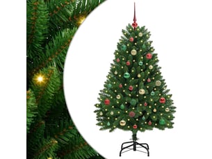 Sapin de noël, arbre de noël artificiel 150 cm 150 led blanc chaud vert shl7388