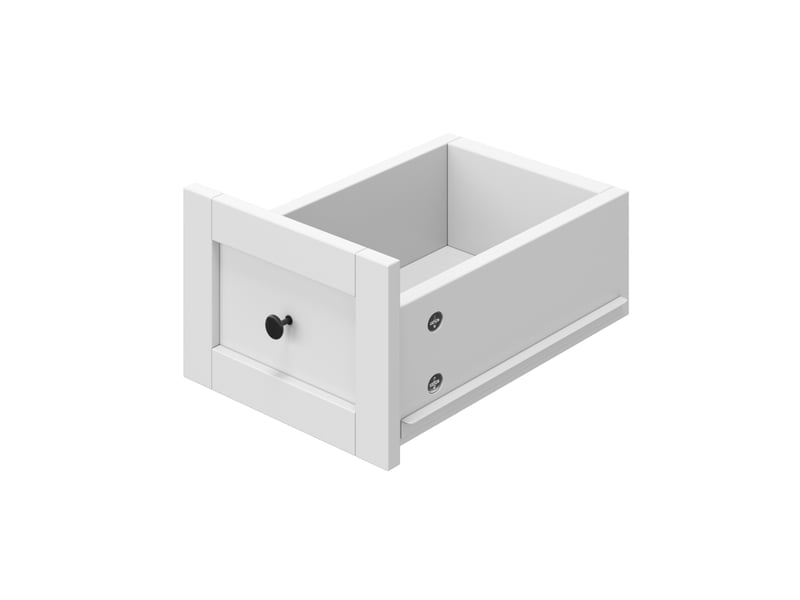 Îlot de cuisine 116 à 179,5 x 45 x 89 cm blanc, mdf et métal, 3 tiroirs et plateau extensible - Conforama E