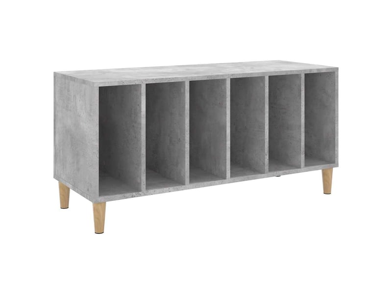  Armoire à disques, armoire de rangement gris béton 100x38x48 cm bois d'ingénierie shl77143  - Conforama A