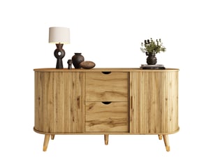 Buffet 2 porte(s) 2 tiroir(s) STILVORA - 140 cm coloris naturel