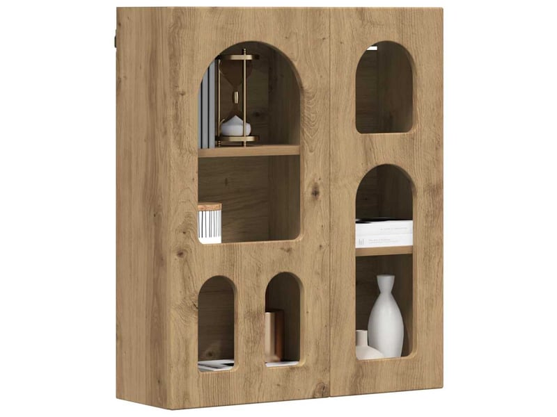  Armoire suspendue, meuble de rangement elst chêne artisanal 59x20x71,5 cm  - Conforama C