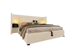 Lit coffre 160x200 cm HAUSS SPOLE   coloris beige