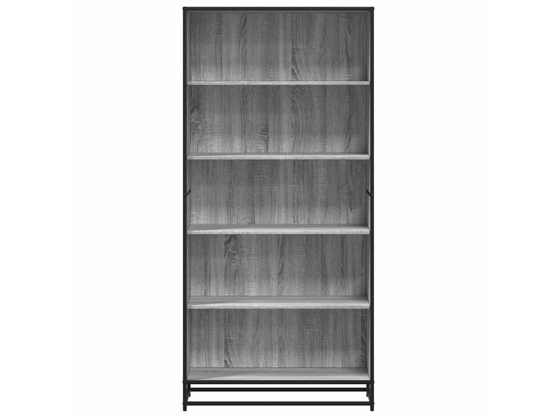  Bibliothèque, meuble de rangement salon sonoma gris 80,5x35x170,5 cm bois d'ingénierie  - Conforama D
