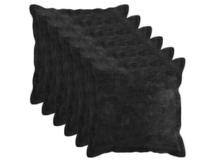 Lot de 6 housses de coussin houten anthracite 30 x 30 cm cf49789