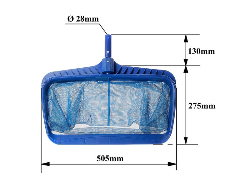  Épuisette de piscine avec sac profond double couche bleu sans poteau  - Conforama B