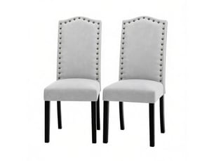 Chaise moderne – lot de 2, dossier haut, pour salle à manger, bureau, salon, coiffeuse, cuisine