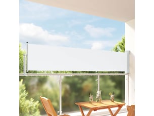 Auvent latéral, store latéral, paravent extérieur 80x300 cm 100% polyester fer acier