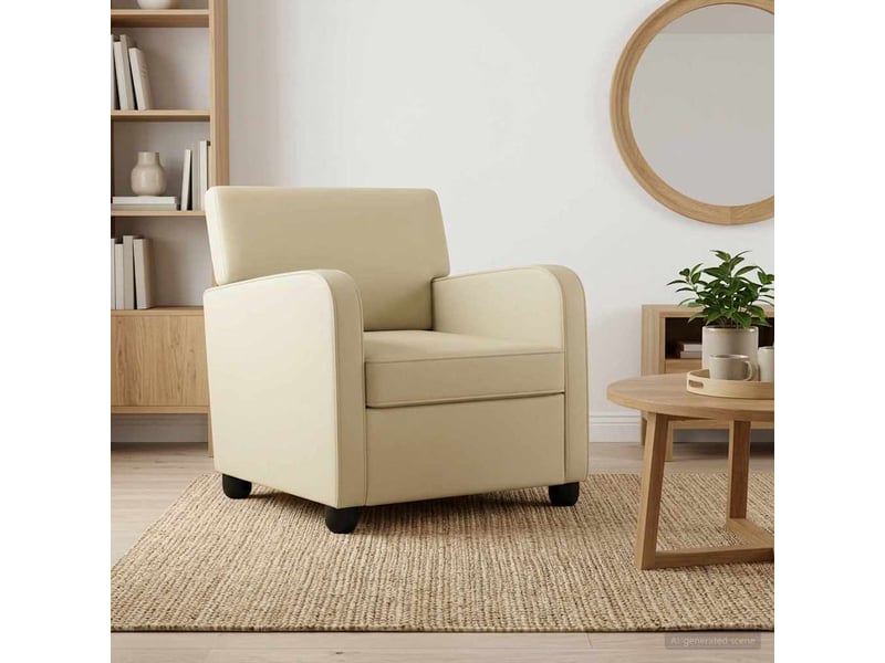  Vidaxl fauteuil crème simili cuir  - Conforama B