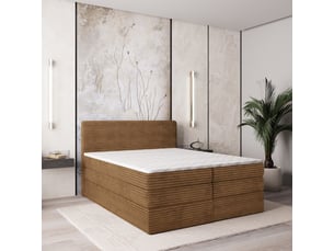 Lit avec rangement 140x200 cm <strong>MASSENO</strong>  <strong></strong> coloris cuivré
