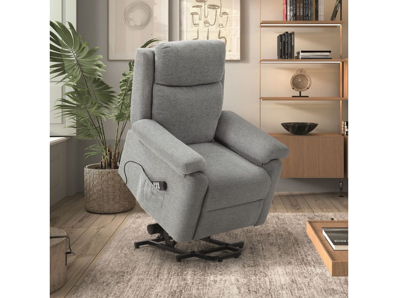  Fauteuil relax releveur électrique tissu gris-vert - maciana MACIANA - Conforama D