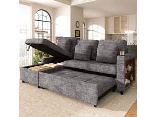 Deplimousse convertible 3 places <strong>STILVORA</strong> <strong></strong> gris