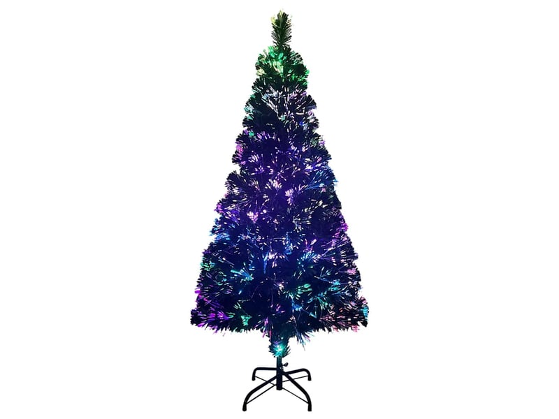  Sapin de noël artificiel, arbre de noël avec support vert 120 cm fibre optique  - Conforama C