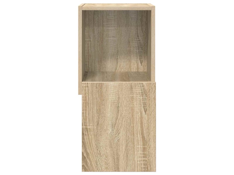  Meuble d'angle, meuble de rangement salon 30,5x30x65cm bois d'ingénierie chêne sonoma  - Conforama E