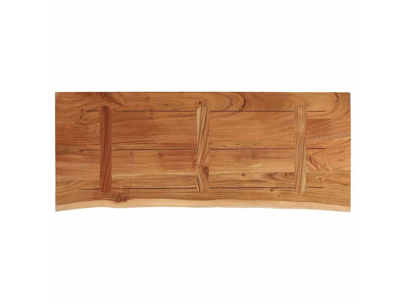  Comptoir de salle de bain, plan de travail 140x60x2,5 cm rectangulaire acacia cf65724  - Conforama E