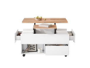 Table basse rectangulaire coloris bicolore ULQENI - 50 cmx100 cm