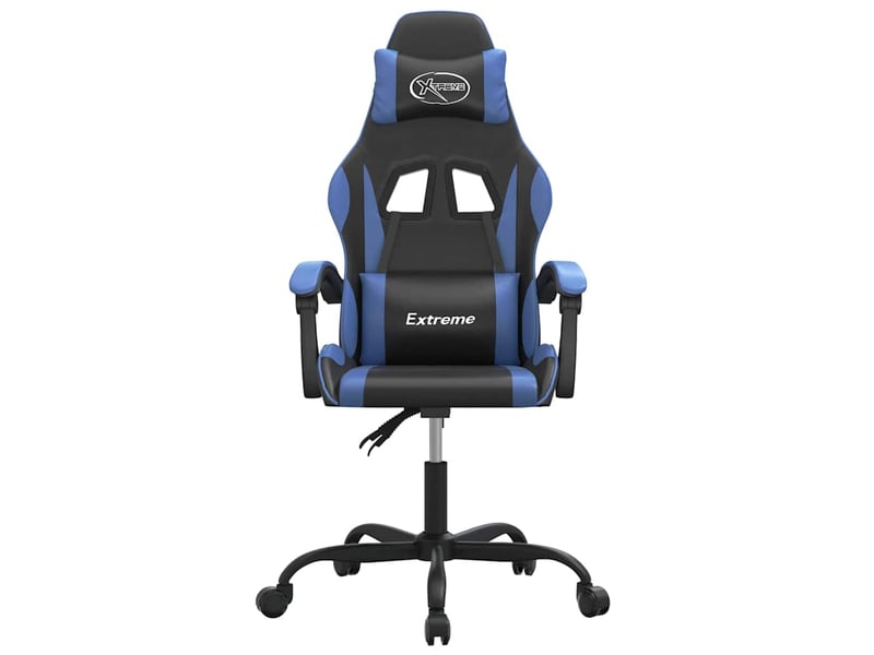  Chaise de jeu, chaise gaming, fauteuil de jeu pivotante noir et bleu similicuir cf27878  - Conforama C