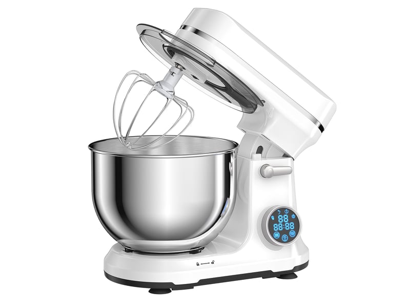  Biolomix bm602e robot culinaire sur socle 5l 1200w 11 vitesses moteur dc écran oled tactile faible niveau sonore  fourni avec crochet pour pétrir et fouet  - Conforama B