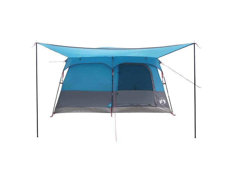 Tente de camping, tente familiale 6 personne bleu polyester - Conforama E