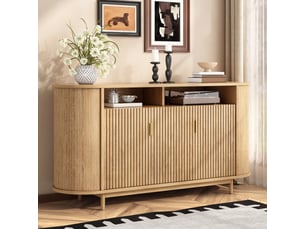 Buffet 3 porte(s)  0 tiroir(s) <strong></strong> <strong>Fay Lum</strong> - 140 cm coloris naturel 