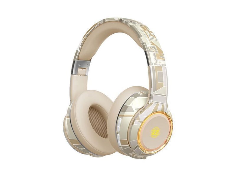  Casque bluetooth evo 5.3 supra-auriculaire pliable beige rgb led anti-bruit 30h 404400_AAANT65328_6_DROPFR - Conforama A