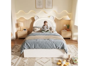 Lit simple 90x200 cm <strong></strong> <strong></strong> coloris beige
