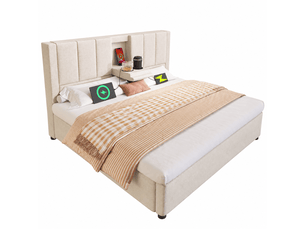 Lit coffre 140x190 cm <strong></strong>  <strong>Bliss Lite</strong> coloris beige