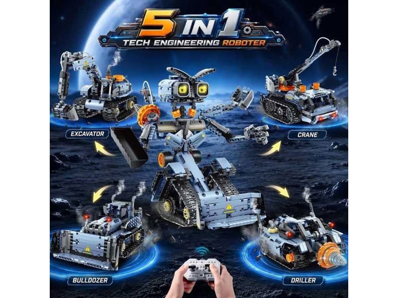  Robot de construction 5 en 1 programmable 795 pieces led app telecommande 2,4 ghz 151498_AADJG97322_6_DROPFR - Conforama B