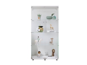 Vitrine coloris blanc BURSDANY - 80 cmx164 cm