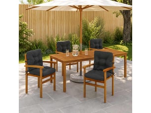 Lot de 4 coussins de chaise à dossier haut vianen cf59349