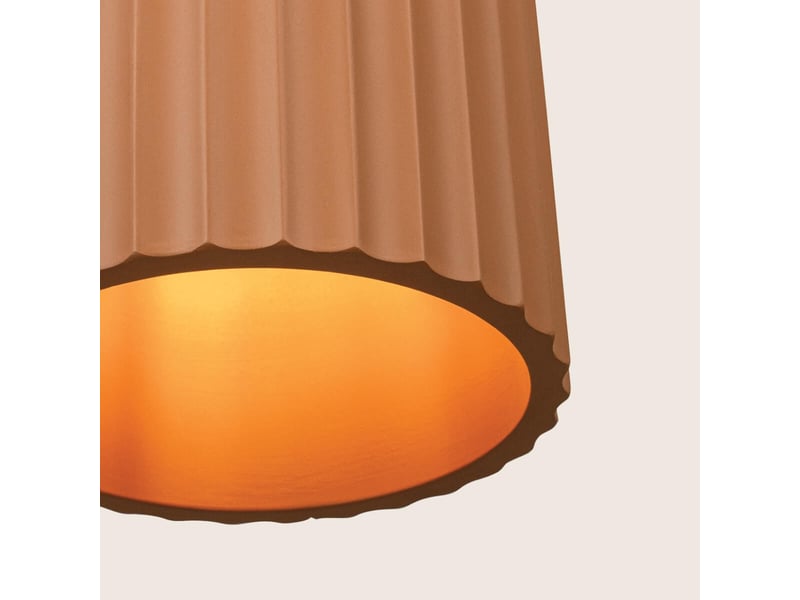  Zambelis arcadia suspension arcadia slim, couleur terre cuite-noir sable, 1 x e27 led  - Conforama D