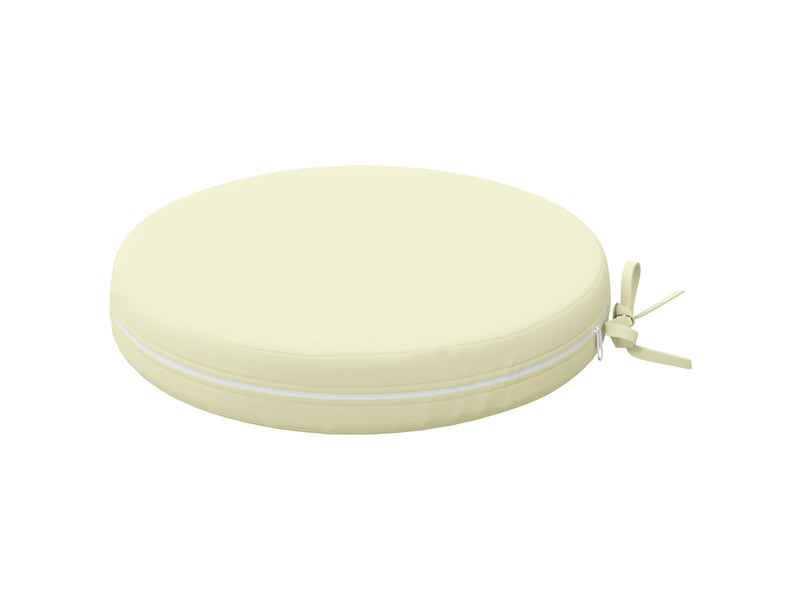 Lot de 4 coussins de siège, coussins d'assise soest 100 % polyester crème cf60400 - Conforama D