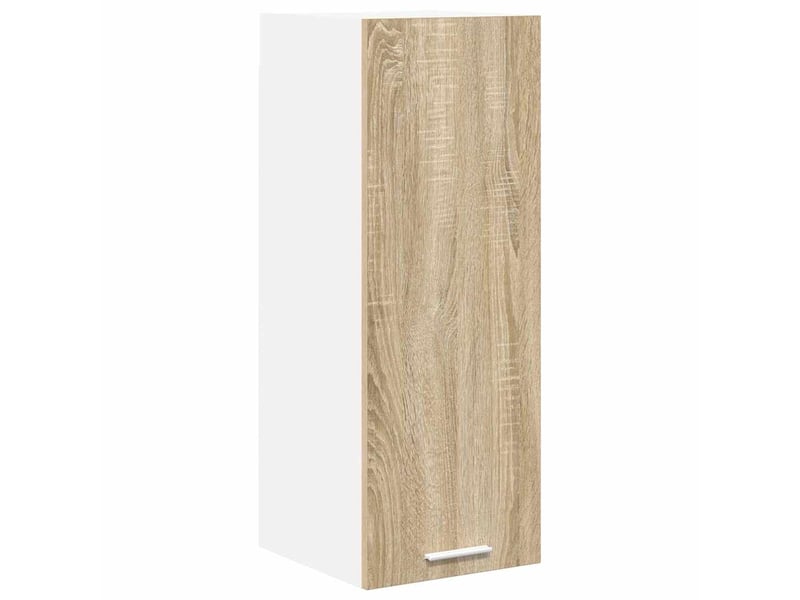  Meuble de rangement cuisine, armoire suspendue chêne sonoma et blanc 30x31x80cm  - Conforama A