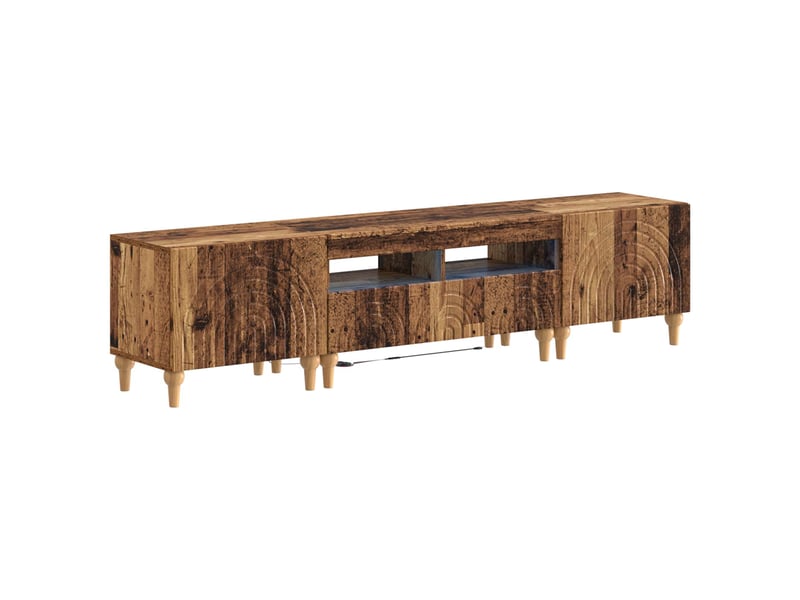  Ensemble de 3 meubles tv led bois ancien bois d'ingénierie shl39705  - Conforama A