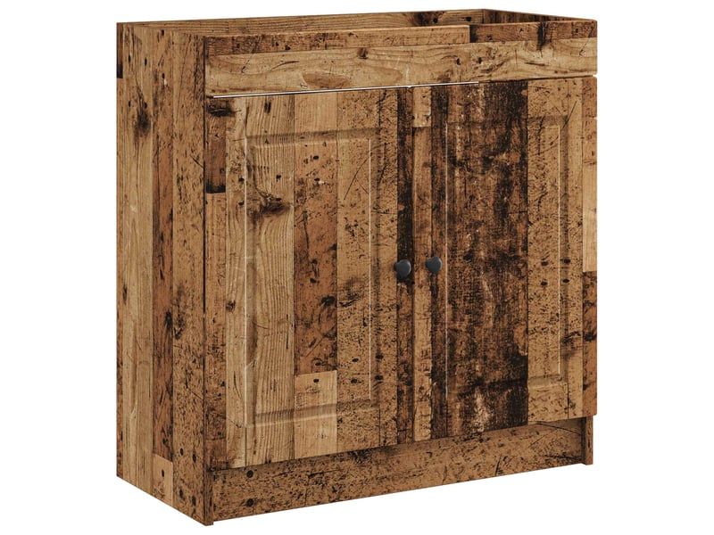  Armoire sous évier de salle de bain, meuble de rangement bois ancien shl512  - Conforama A