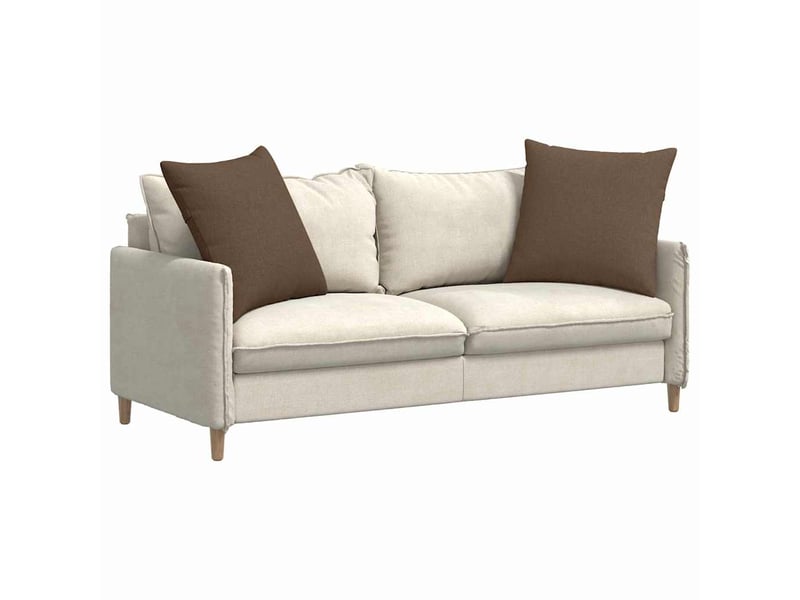  Lot de 2 coussins de canapé, coussins décoratifs tissu marron 80 x 80 cm cf58905  - Conforama C