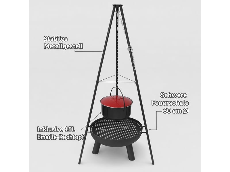  Set multi-gril 4 en 1 brasero  - Conforama B