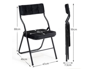 Chaises pliantes - 2 pack - siège rembourré - design pliable - construction robuste - chaise pour petit espace