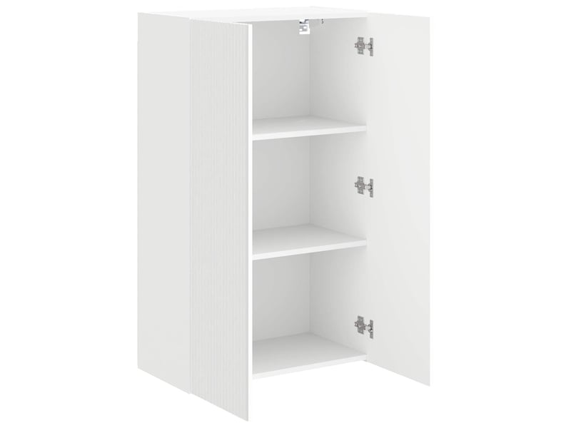  Meuble tv - banc tv - meuble de rangement mural 59,5 x 31 x 100 cm blanc bois d'ingénierie  - Conforama E